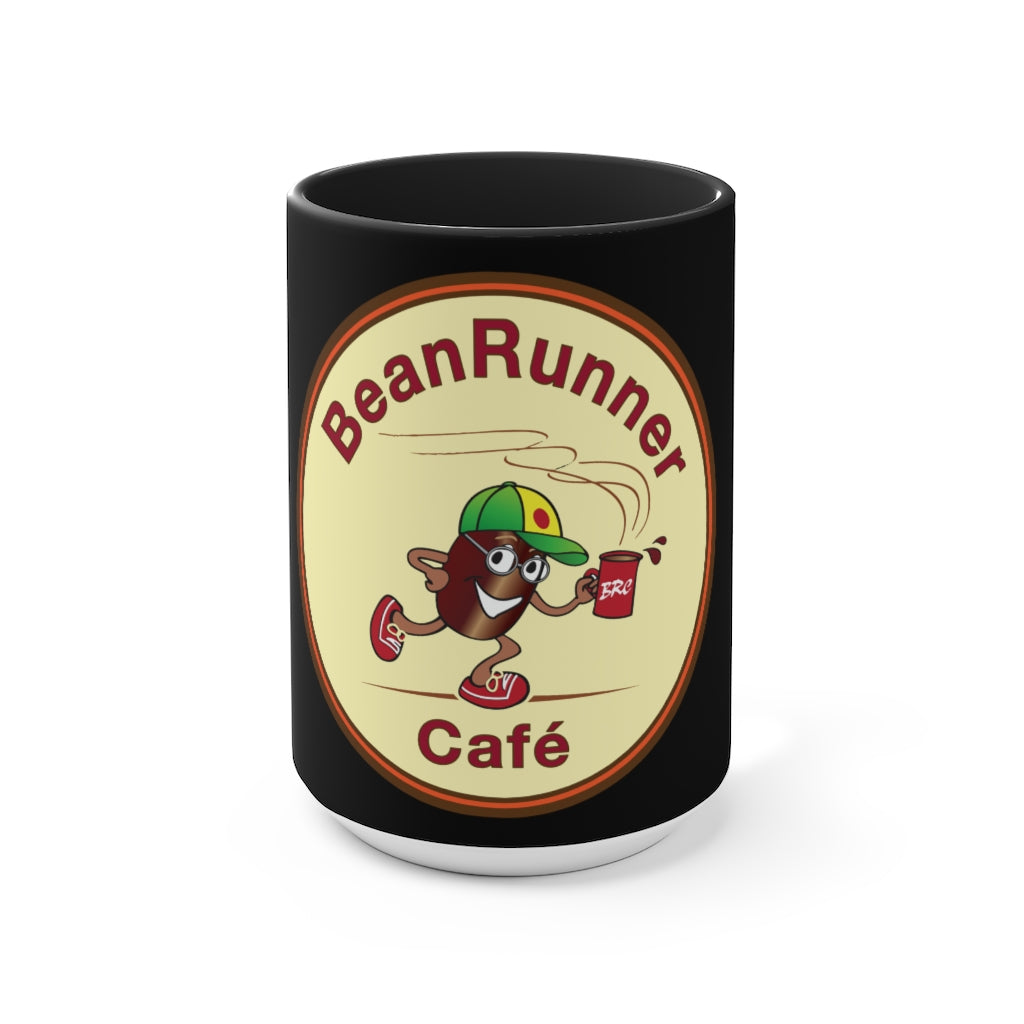 The BeanRunner Logo Accent Mug Black
