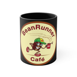 The BeanRunner Logo Accent Mug Black