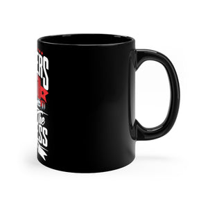 Truckers Feeding The Homeless Smooth Black Coffee Mug 11oz