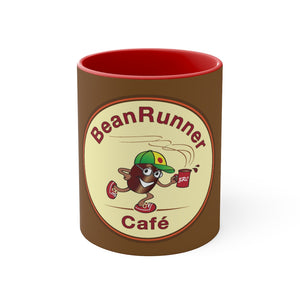 The BeanRunner Logo Accent Mug Brown