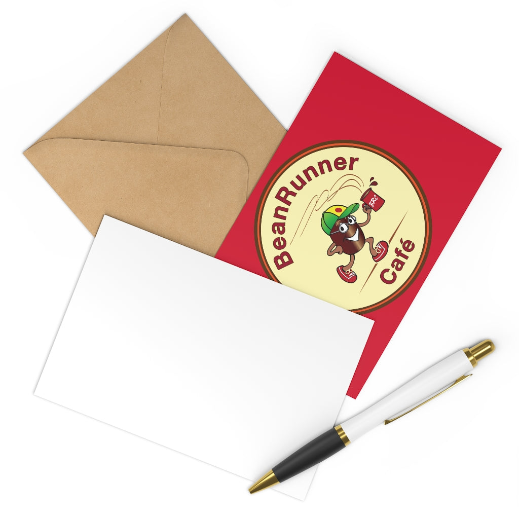The BeanRunner Cafe Logo Postcards Canvas Red (7 pcs)