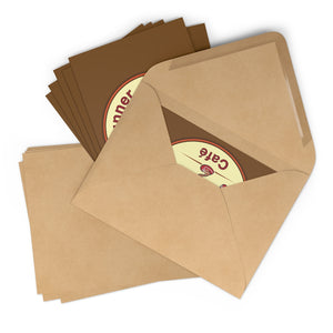 The BeanRunner Cafe Logo Postcards Brown (7 pcs)