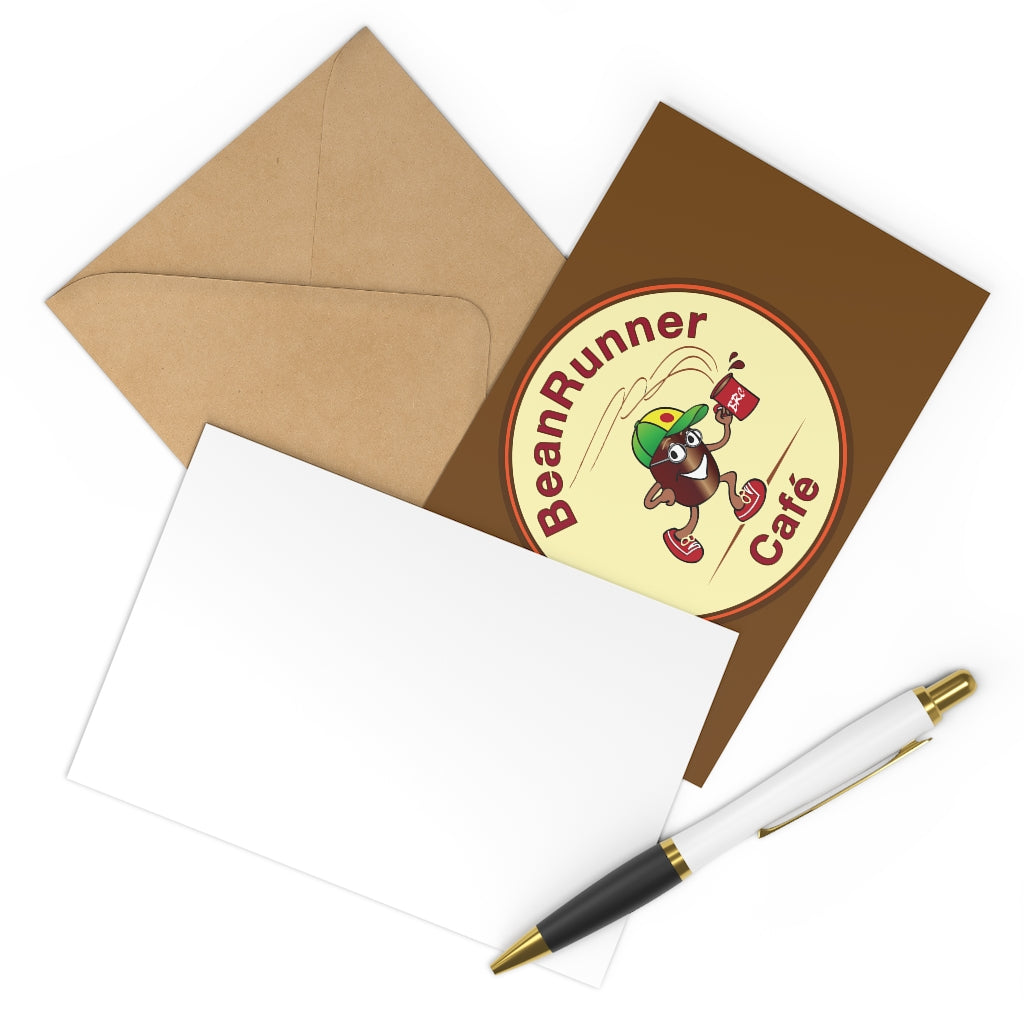 The BeanRunner Cafe Logo Postcards Brown (7 pcs)