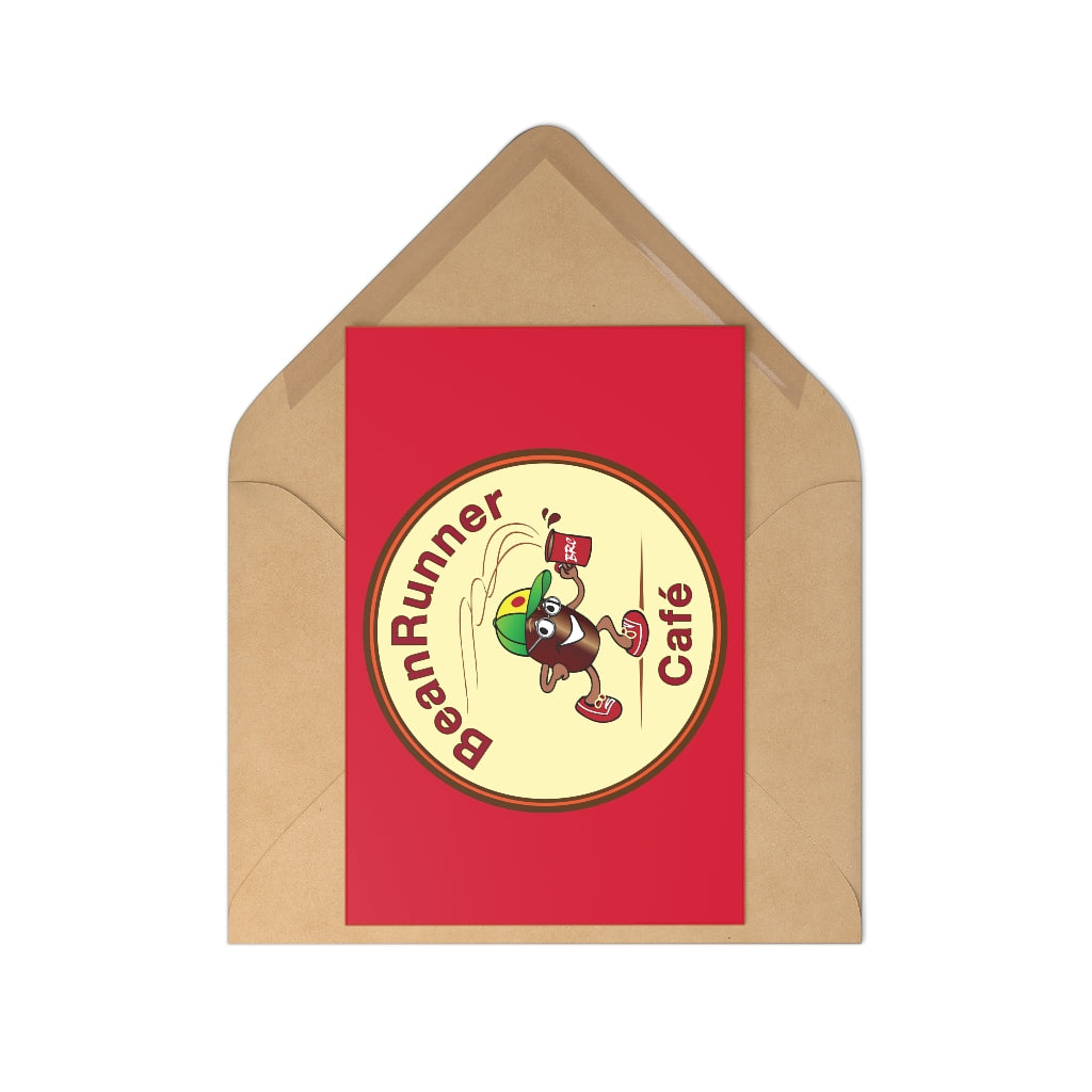 The BeanRunner Cafe Logo Postcards Canvas Red (7 pcs)