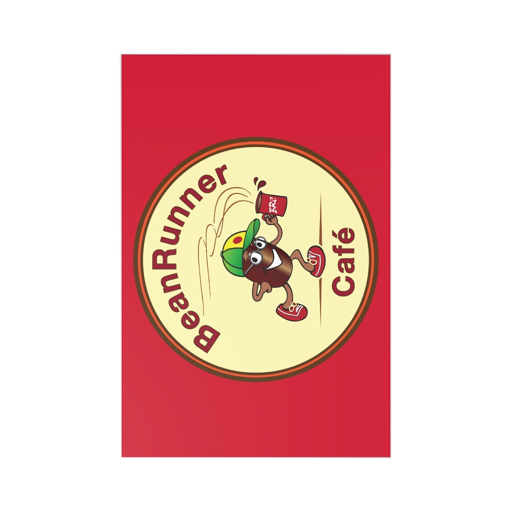The BeanRunner Cafe Logo Postcards Canvas Red (7 pcs)