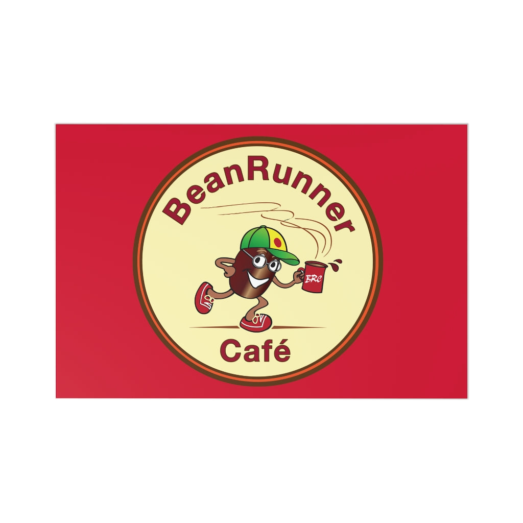 The BeanRunner Cafe Logo Postcards Canvas Red (7 pcs)
