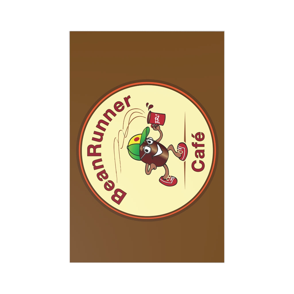 The BeanRunner Cafe Logo Postcards Brown (7 pcs)
