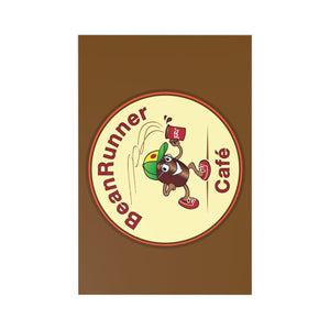 The BeanRunner Cafe Logo Postcards Brown (7 pcs)