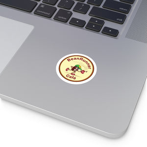The BeanRunner Cafe Logo Round Vinyl Sticker