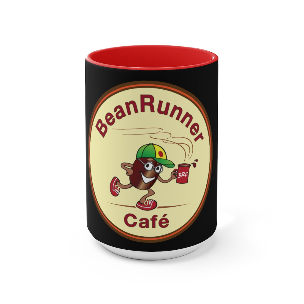 The BeanRunner Logo Accent Mug Black