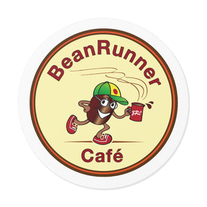 The BeanRunner Cafe Logo Round Vinyl Sticker