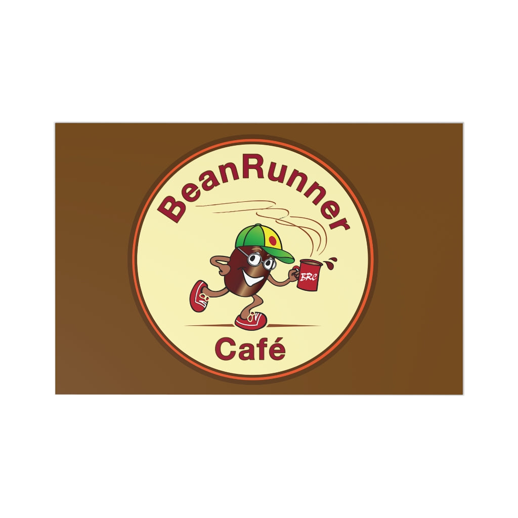 The BeanRunner Cafe Logo Postcards Brown (7 pcs)