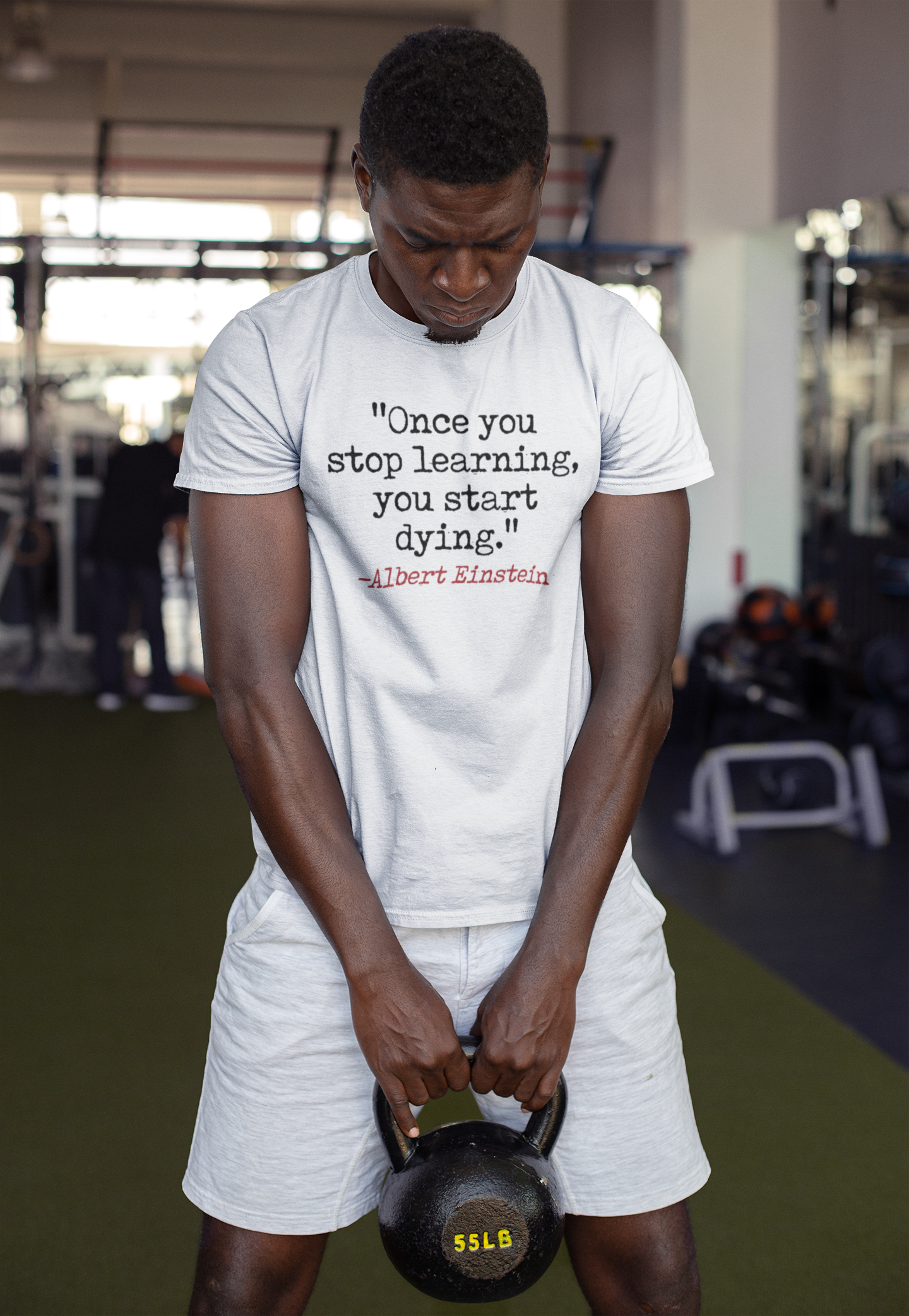 "Once You Stop Learning, You Start Dying." Cotton Crew Tee