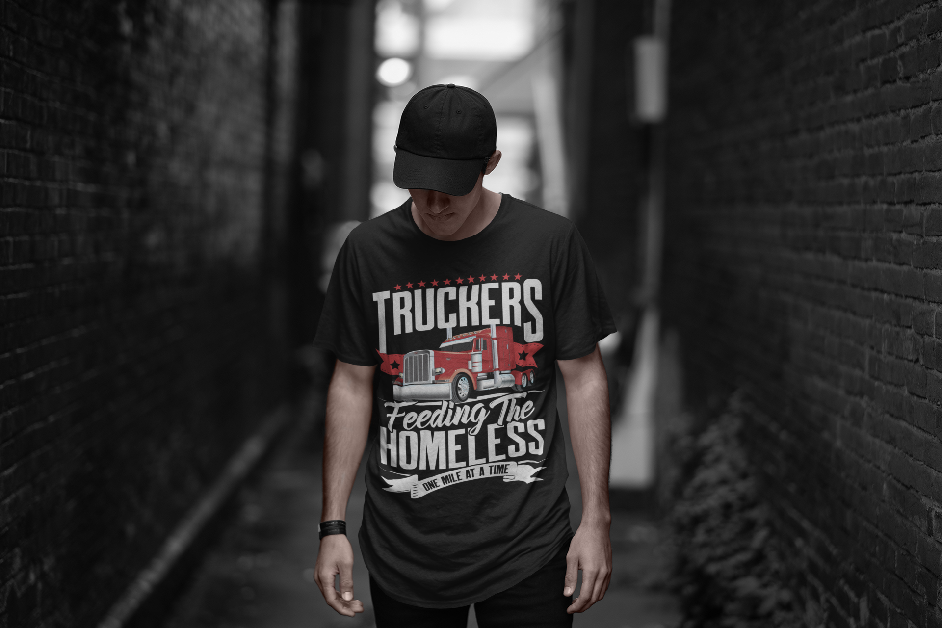Original Truckers Feeding The Homeless Logo Softstyle T-Shirt