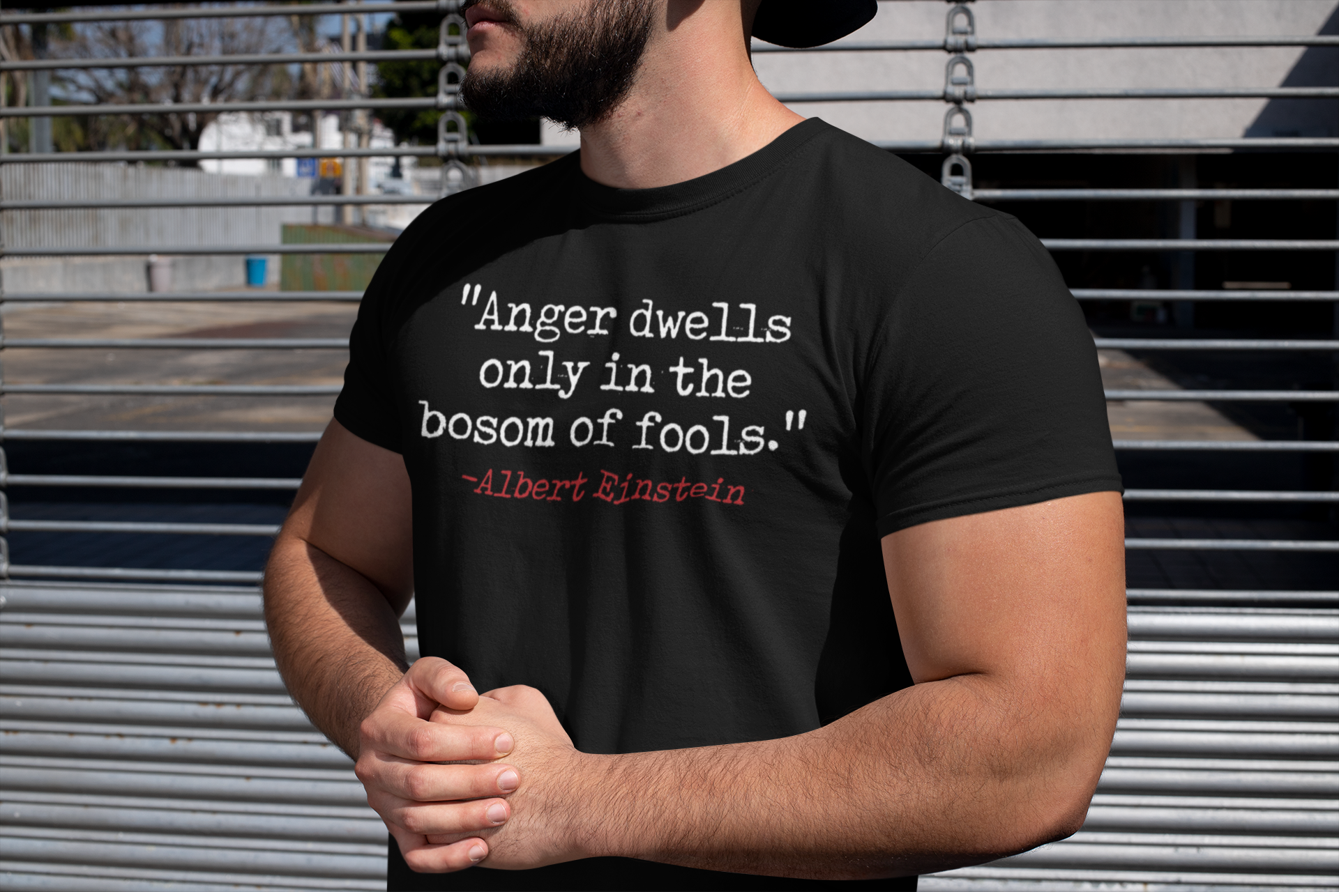 "Anger Dwells In The Bosom Of Fools." Cotton Crew Tee